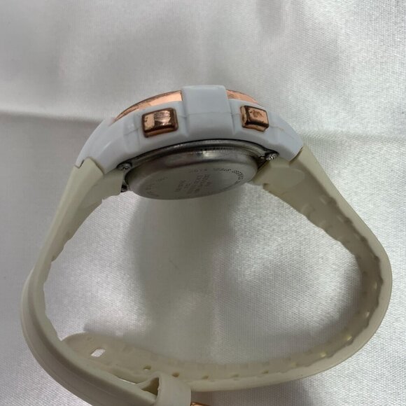 FMD Digital Sports Watch Rose Gold-Tone Bezel & White Silicone Strap FMDAW556 - Picture 8 of 10
